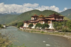 De dzong van Punakha.
