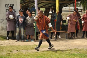 Boogschieten is de nationale sport van Thimpu.